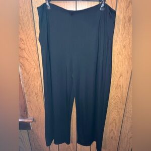 Women’s Black Wide-Leg Pull-On trousers 3X